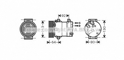 AVA QUALITY COOLING rtak429 -  Компрессор, кондиционер